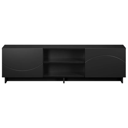 TV Stand 140 x 34.5 x 40 cm Black Engineered Wood