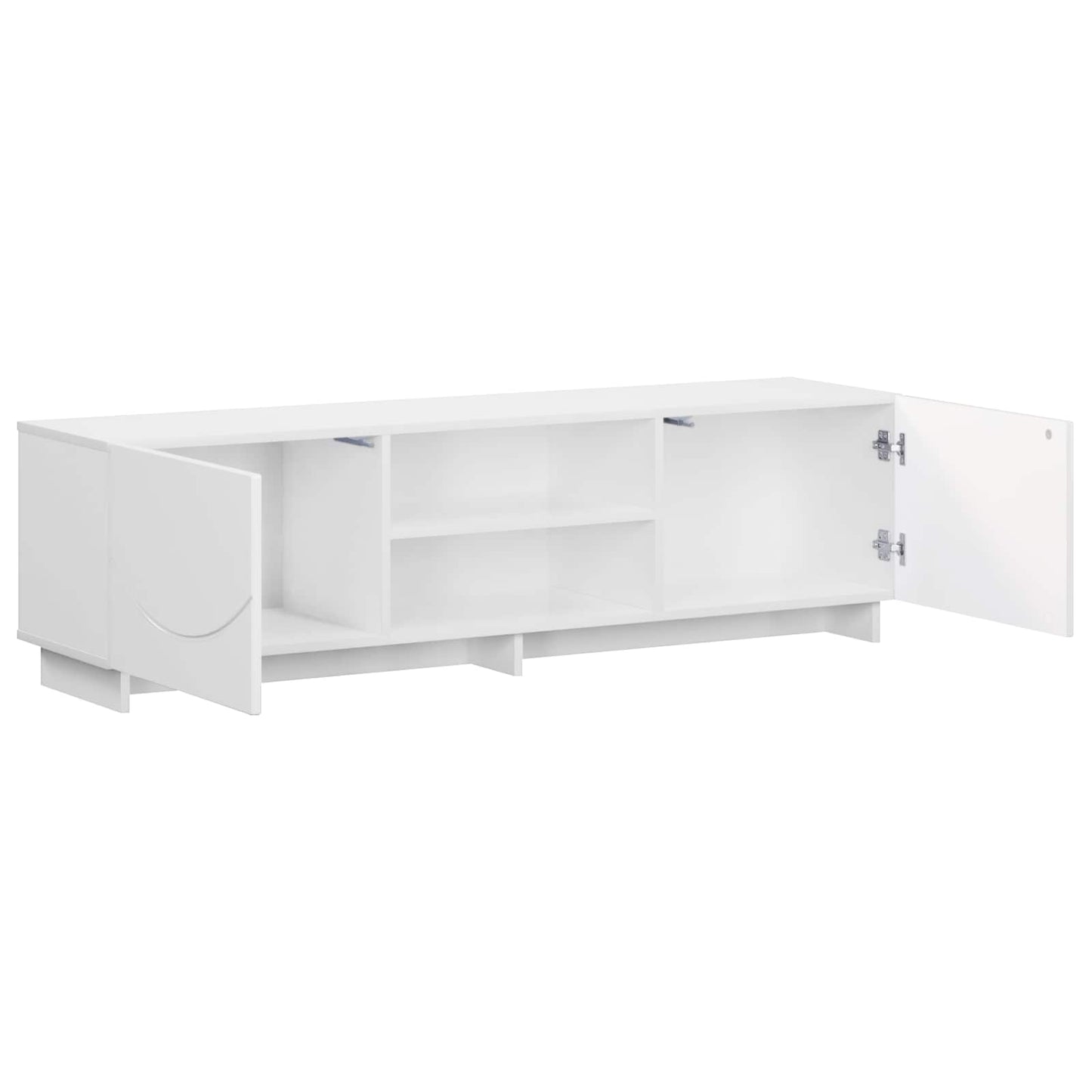 TV Stand 140 x 34.5 x 40 cm High Gloss White Engineered Wood