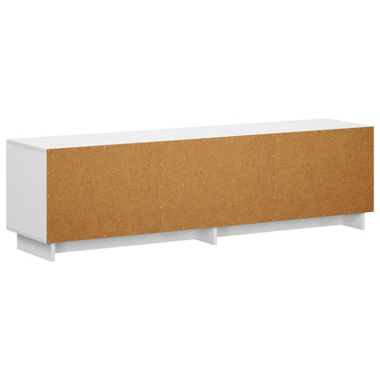 TV Stand 140 x 34.5 x 40 cm High Gloss White Engineered Wood