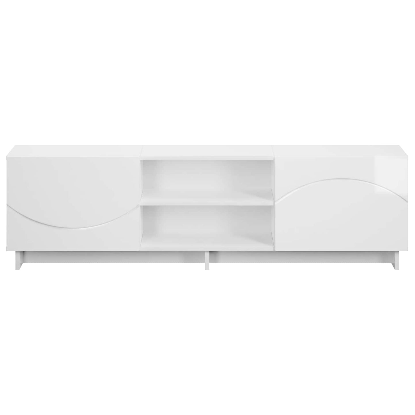 TV Stand 140 x 34.5 x 40 cm High Gloss White Engineered Wood