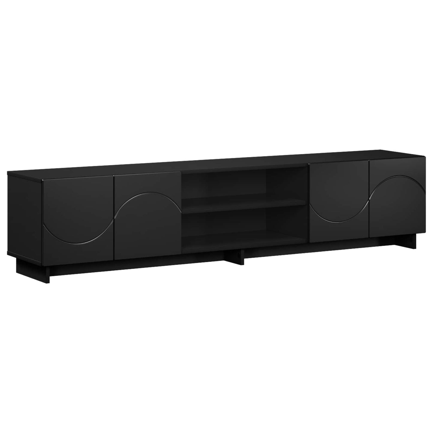 TV Stand 180 x 34.5 x 40 cm Black Engineered Wood