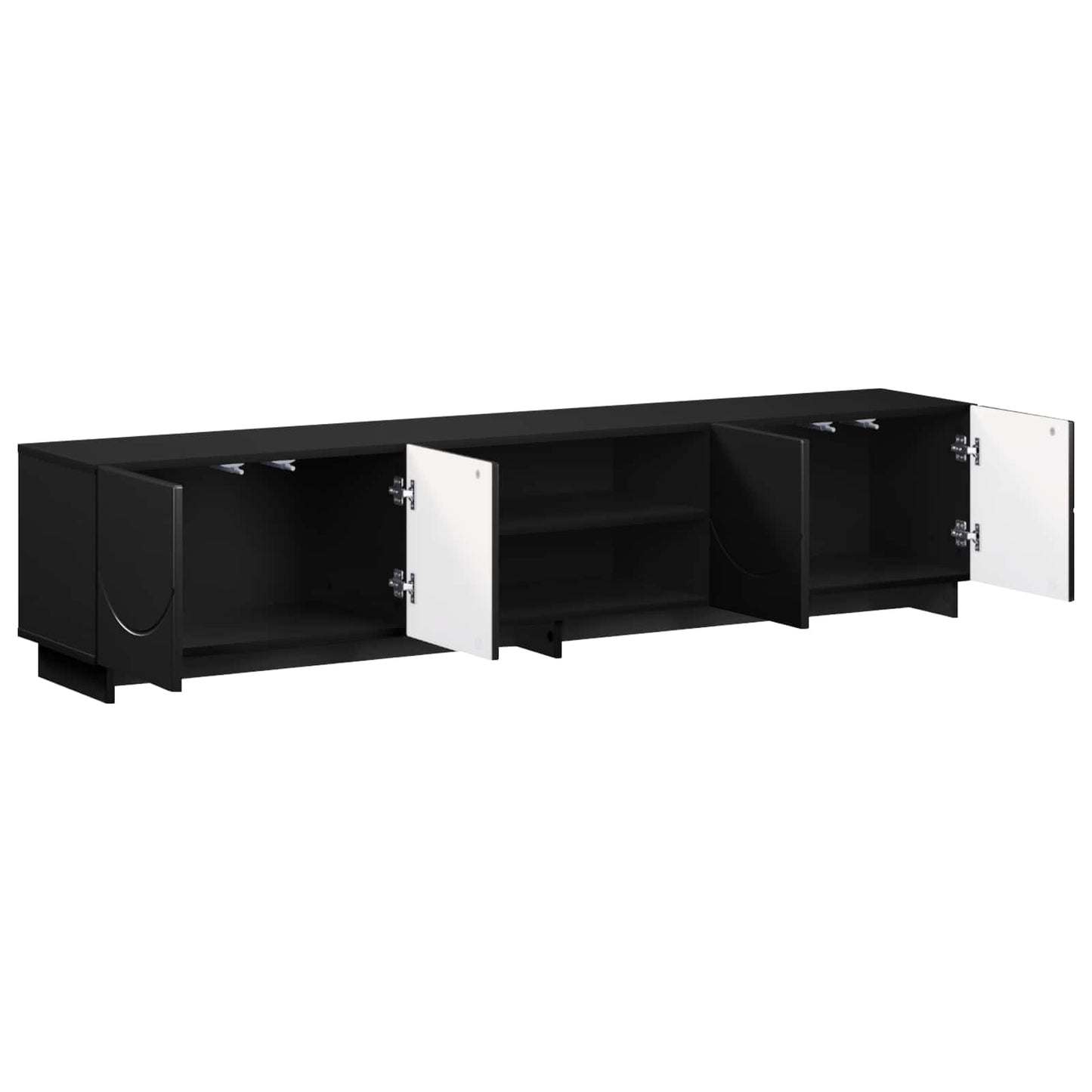 TV Stand 180 x 34.5 x 40 cm Black Engineered Wood