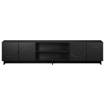 TV Stand 180 x 34.5 x 40 cm Black Engineered Wood