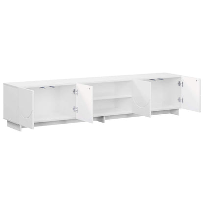 TV Stand 180 x 34.5 x 40 cm High Gloss White Engineered Wood