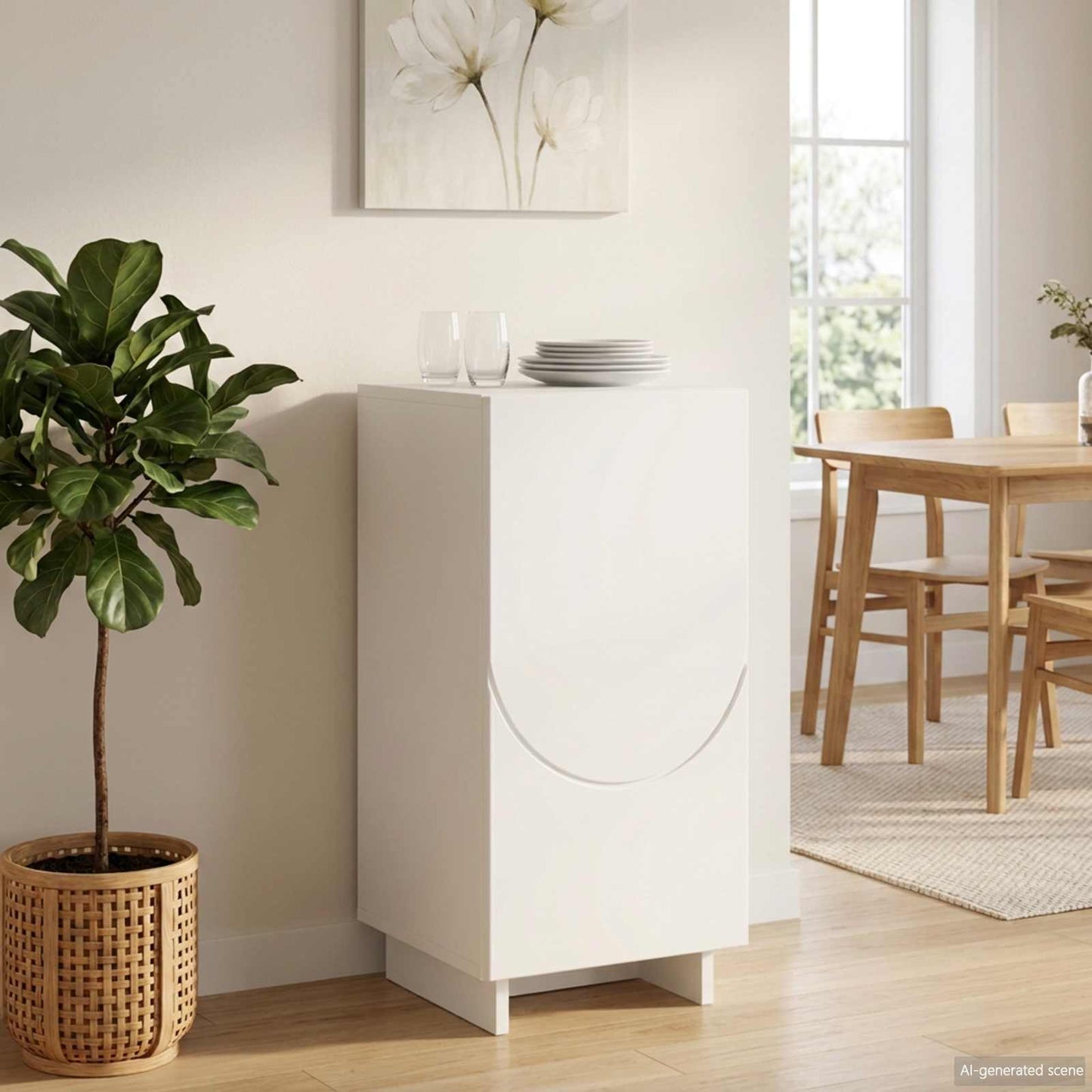 Sideboard White 33.5 x 34.5 x 75 cm Engineered Wood