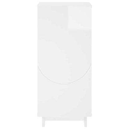 Sideboard High Gloss White 33.5 x 34.5 x 75 cm Engineered Wood