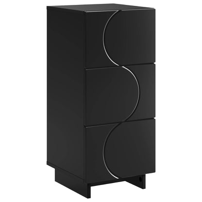 Sideboard Black 33.5 x 34.5 x 75 cm Engineered Wood