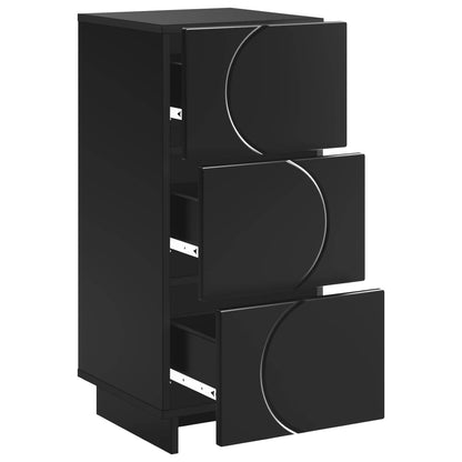Sideboard Black 33.5 x 34.5 x 75 cm Engineered Wood