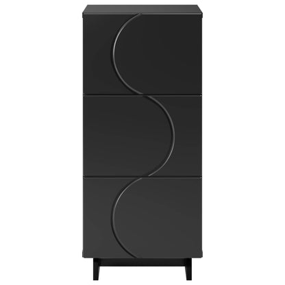 Sideboard Black 33.5 x 34.5 x 75 cm Engineered Wood