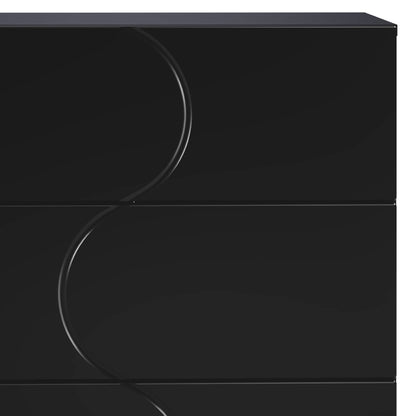 Sideboard Black 70 x 38 x 75 cm Engineered Wood