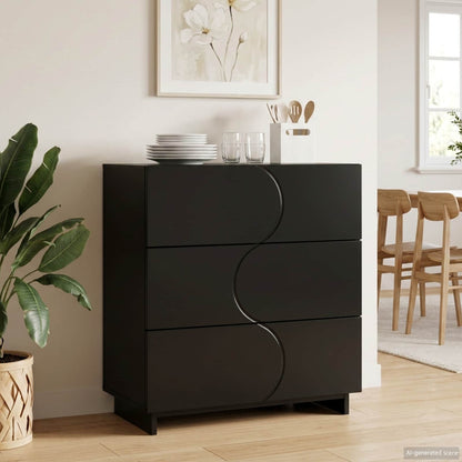Sideboard Black 70 x 38 x 75 cm Engineered Wood