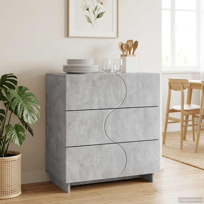 Sideboard Concrete Grey 70 x 38 x 75 cm Engineered Wood