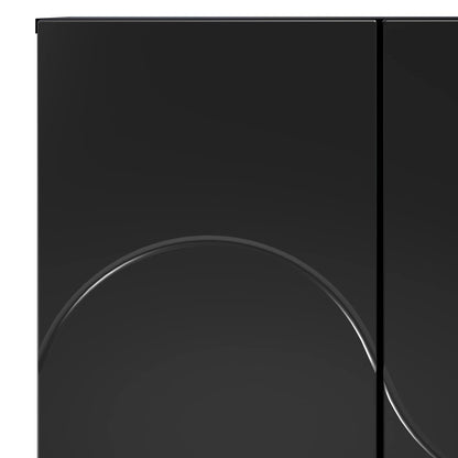 Sideboard Black 67 x 34.5 x 75 cm Engineered Wood