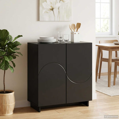 Sideboard Black 67 x 34.5 x 75 cm Engineered Wood