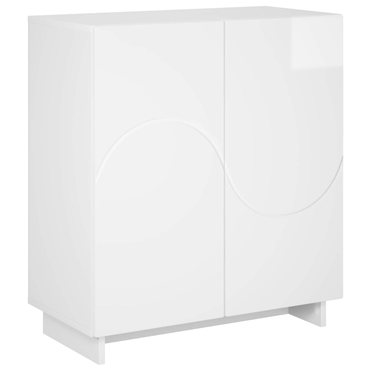 Sideboard High Gloss White 67 x 34.5 x 75 cm Engineered Wood