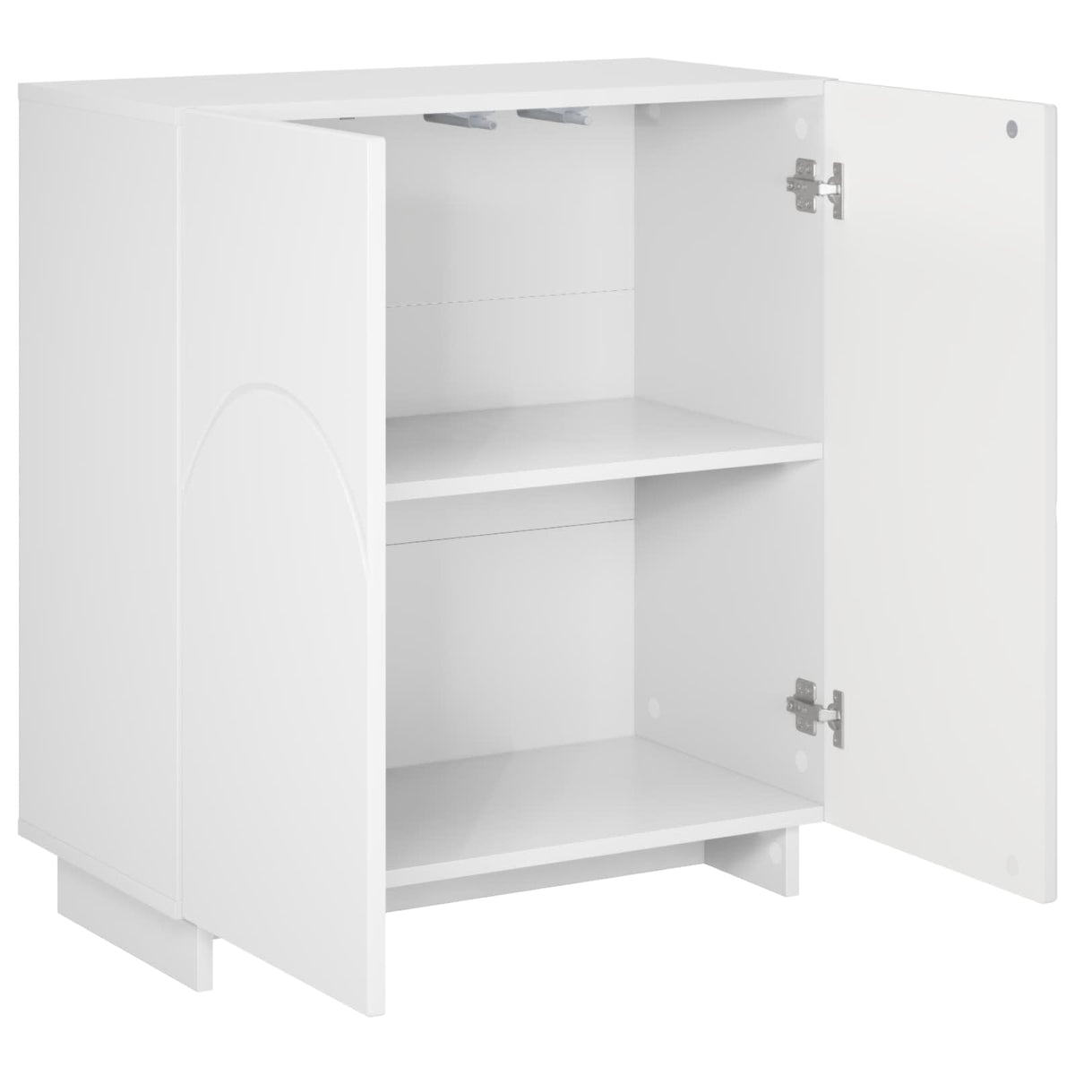 Sideboard High Gloss White 67 x 34.5 x 75 cm Engineered Wood
