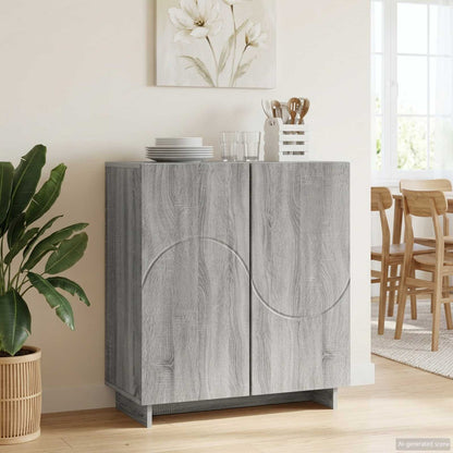 Sideboard Grey Sonoma 67 x 34.5 x 75 cm Engineered Wood