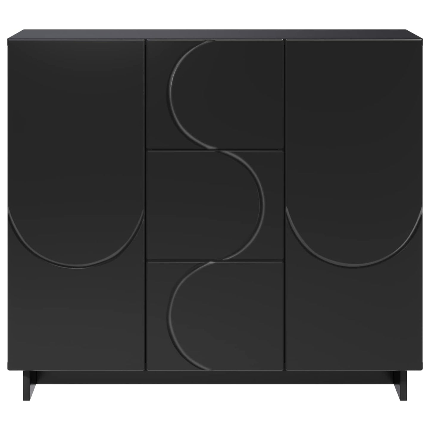 Sideboard Black 85.5 x 31 x 75 cm Engineered Wood