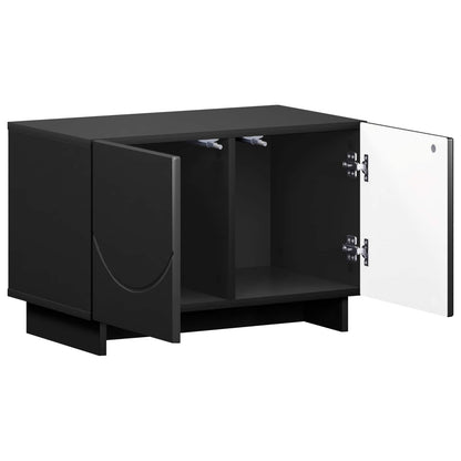 TV Stand 60 x 34.5 x 40 cm Black Engineered Wood