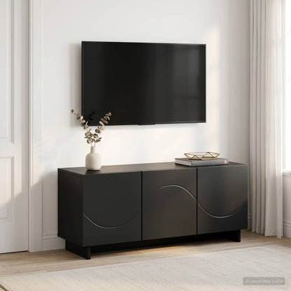 TV Stand 90 x 34.5 x 40 cm Black Engineered Wood