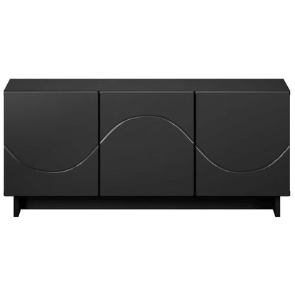 TV Stand 90 x 34.5 x 40 cm Black Engineered Wood