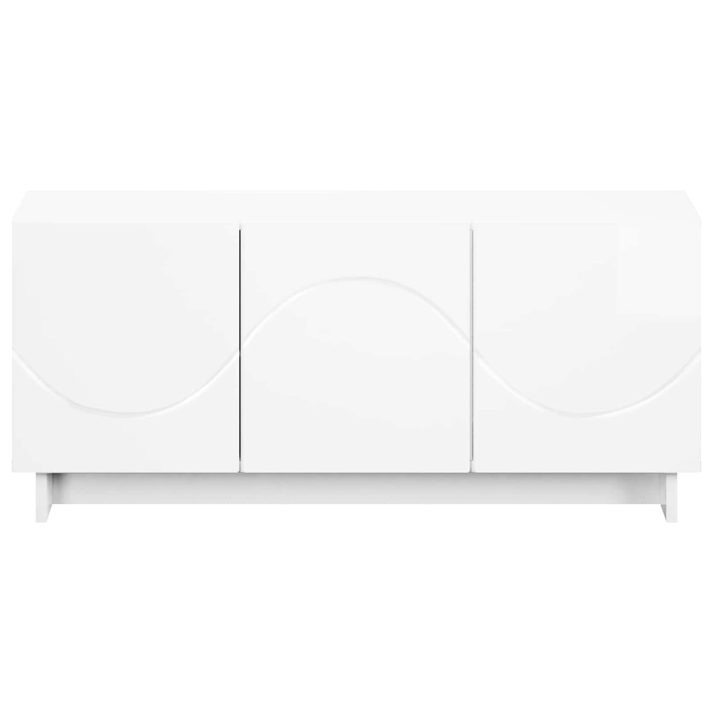 TV Stand 90 x 34.5 x 40 cm High Gloss White Engineered Wood