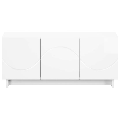 TV Stand 90 x 34.5 x 40 cm High Gloss White Engineered Wood