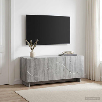 TV Stand 90 x 34.5 x 40 cm Grey Sonoma Engineered Wood