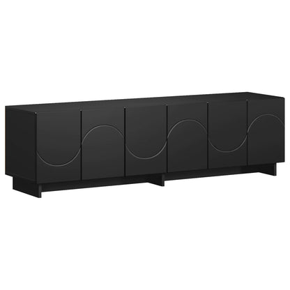 TV Stand 140 x 34.5 x 40 cm Black Engineered Wood