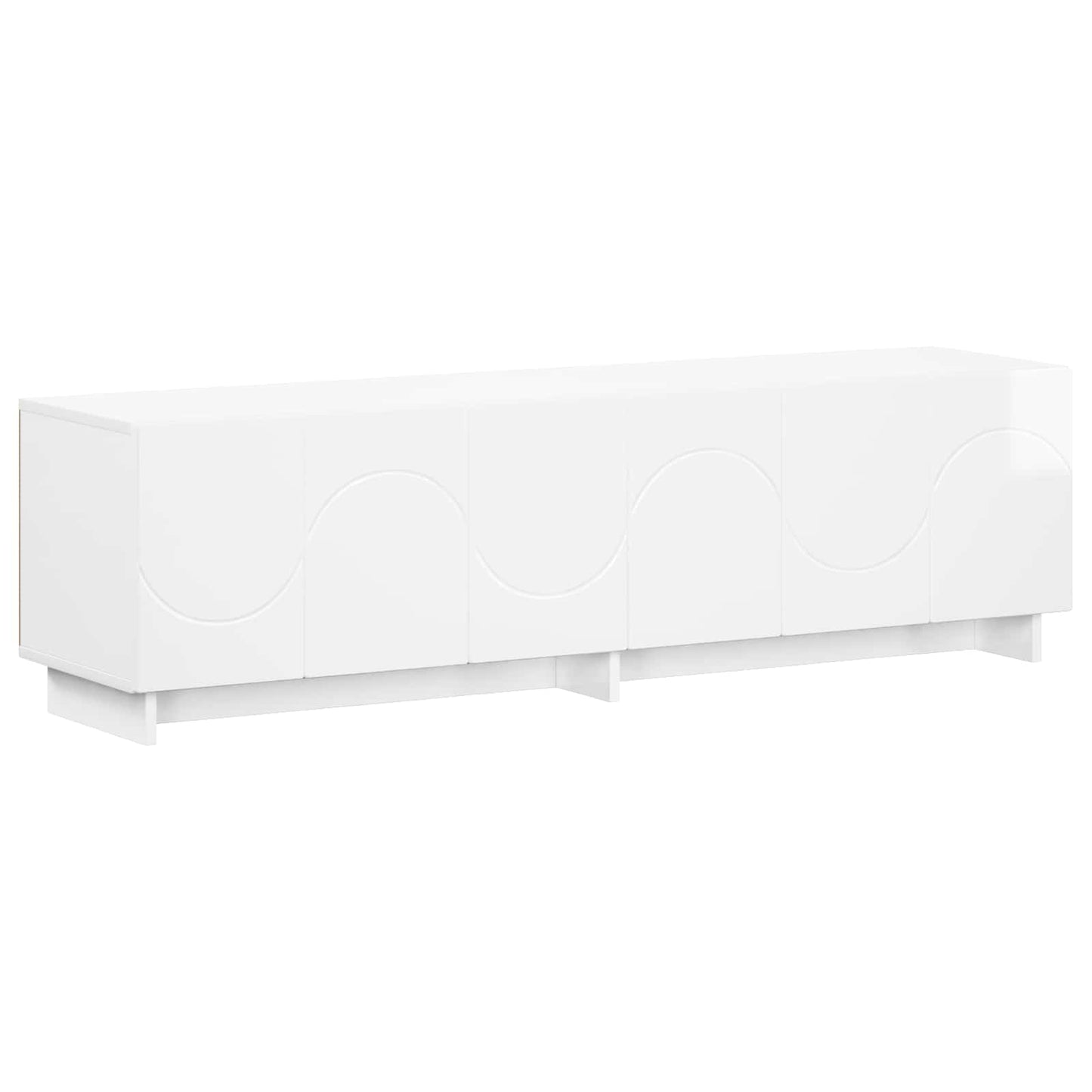 TV Stand 140 x 34.5 x 40 cm High Gloss White Engineered Wood