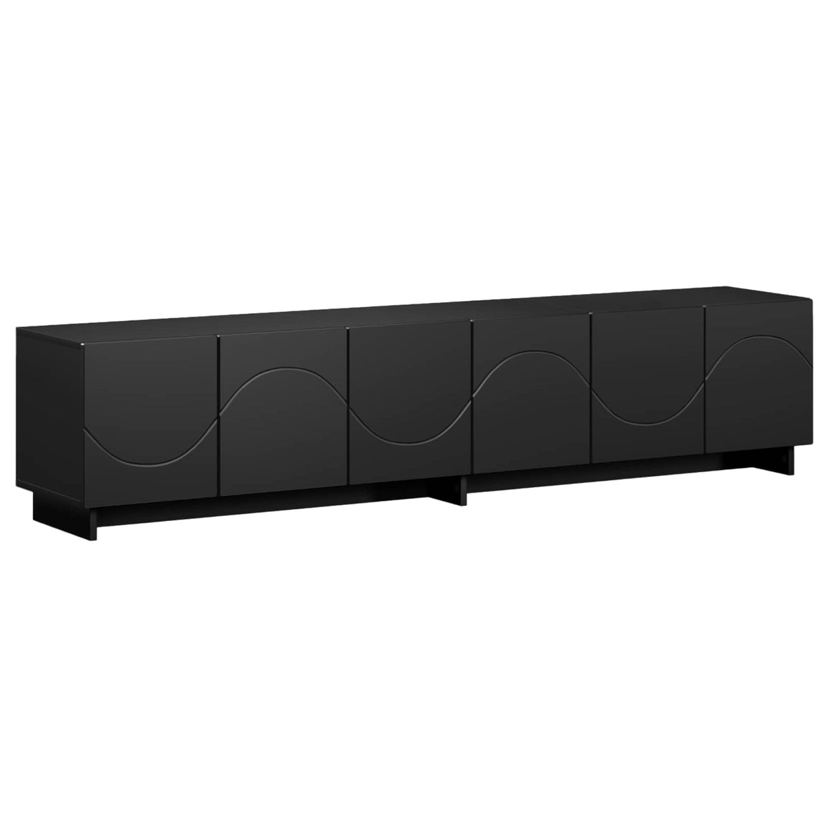 TV Stand 180 x 34.5 x 40 cm Black Engineered Wood