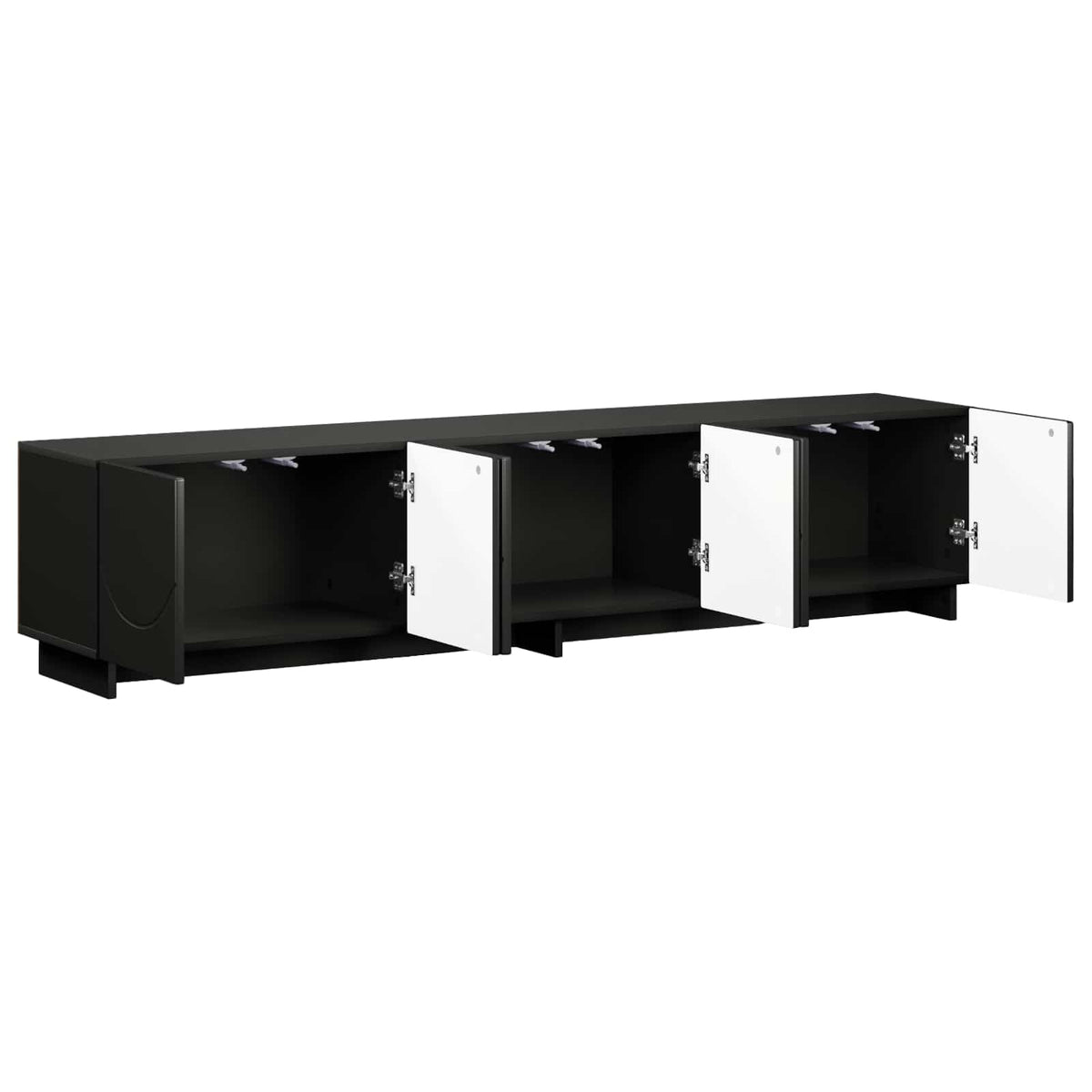 TV Stand 180 x 34.5 x 40 cm Black Engineered Wood