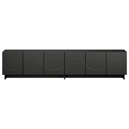 TV Stand 180 x 34.5 x 40 cm Black Engineered Wood