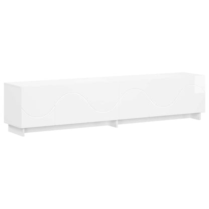 TV Stand 180 x 34.5 x 40 cm High Gloss White Engineered Wood