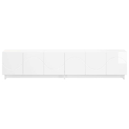 TV Stand 180 x 34.5 x 40 cm High Gloss White Engineered Wood
