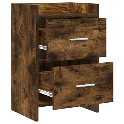 Bedside Tables Smoked Oak 40 x 30 x 60 cm Engineered Wood