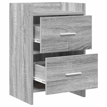 Bedside Tables Grey Sonoma 40 x 30 x 60 cm Engineered Wood