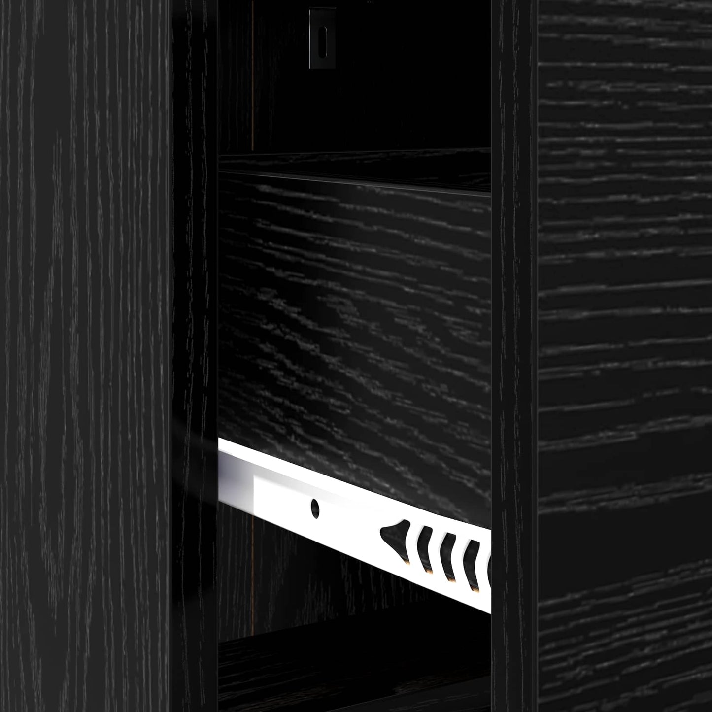 Bedside Tables Black Oak 40 x 30 x 60 cm Engineered Wood