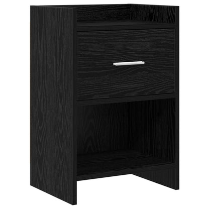 Bedside Tables Black Oak 40 x 30 x 60 cm Engineered Wood