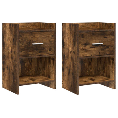 Bedside Tables 2 pcs Smoked Oak 40 x 30 x 60 cm Engineered Wood