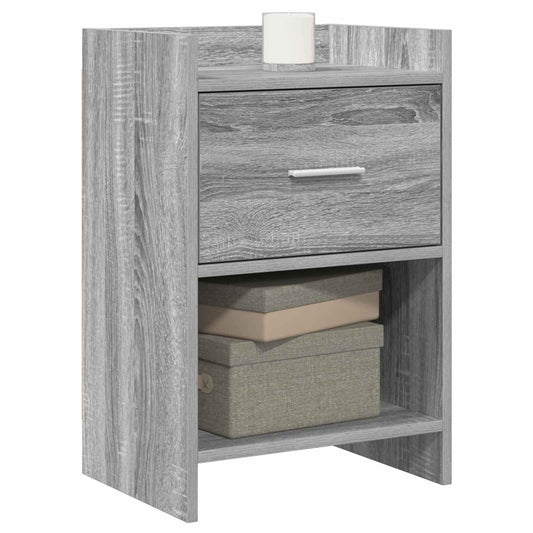 Bedside Tables Grey Sonoma 40 x 30 x 60 cm Engineered Wood