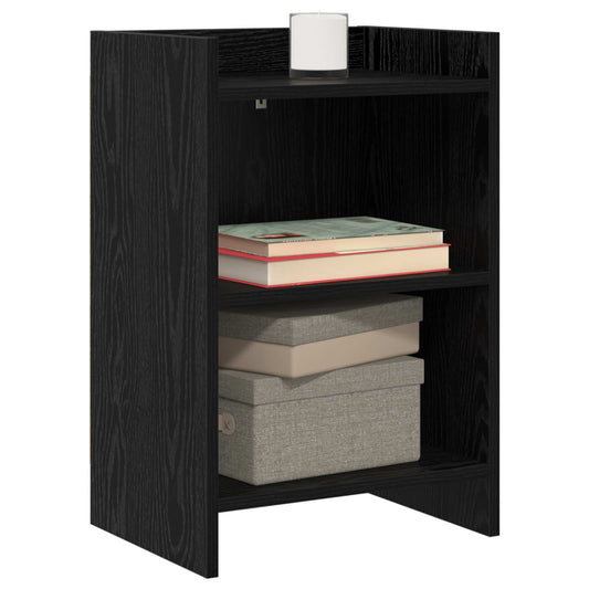 Bedside Tables Black Oak 40 x 30 x 60 cm Engineered Wood