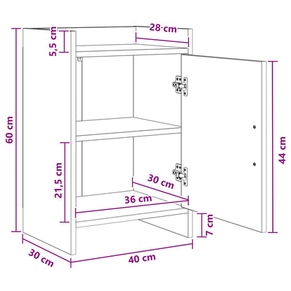 Bedside Tables 2 pcs Artisan Oak 40 x 30 x 60 cm