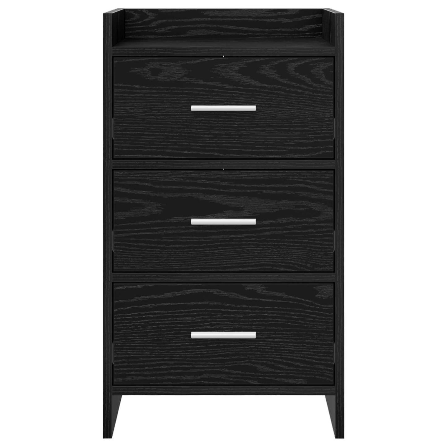 Bedside Tables Black Oak 40 x 36 x 70 cm Engineered Wood