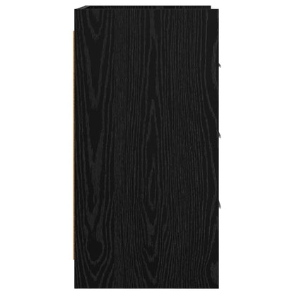 Bedside Tables Black Oak 40 x 36 x 70 cm Engineered Wood