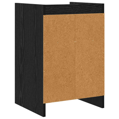 Bedside Tables Black Oak 40 x 36 x 60 cm Engineered Wood