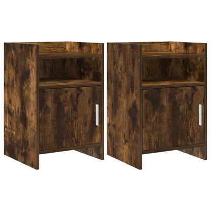 Bedside Tables 2 pcs Smoked Oak 40 x 36 x 60 cm Engineered Wood