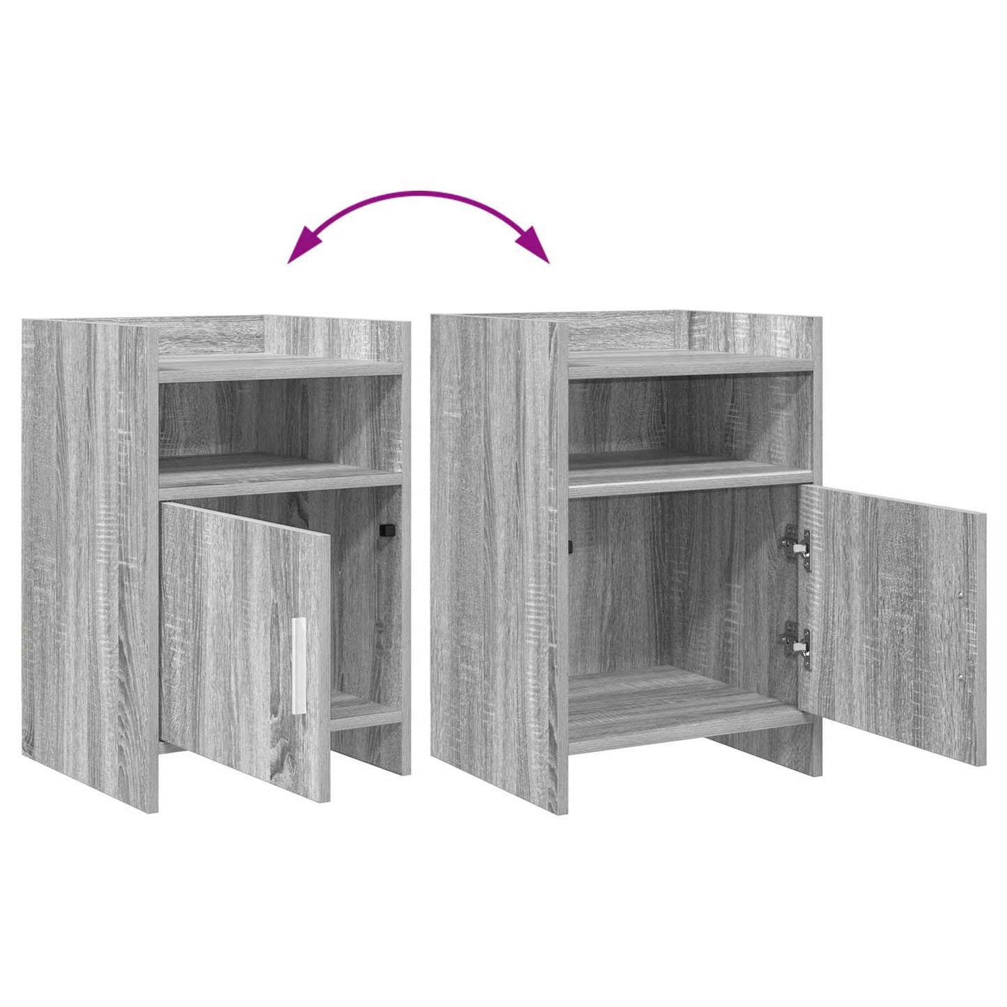 Bedside Tables 2 pcs Grey Sonoma 40 x 36 x 60 cm