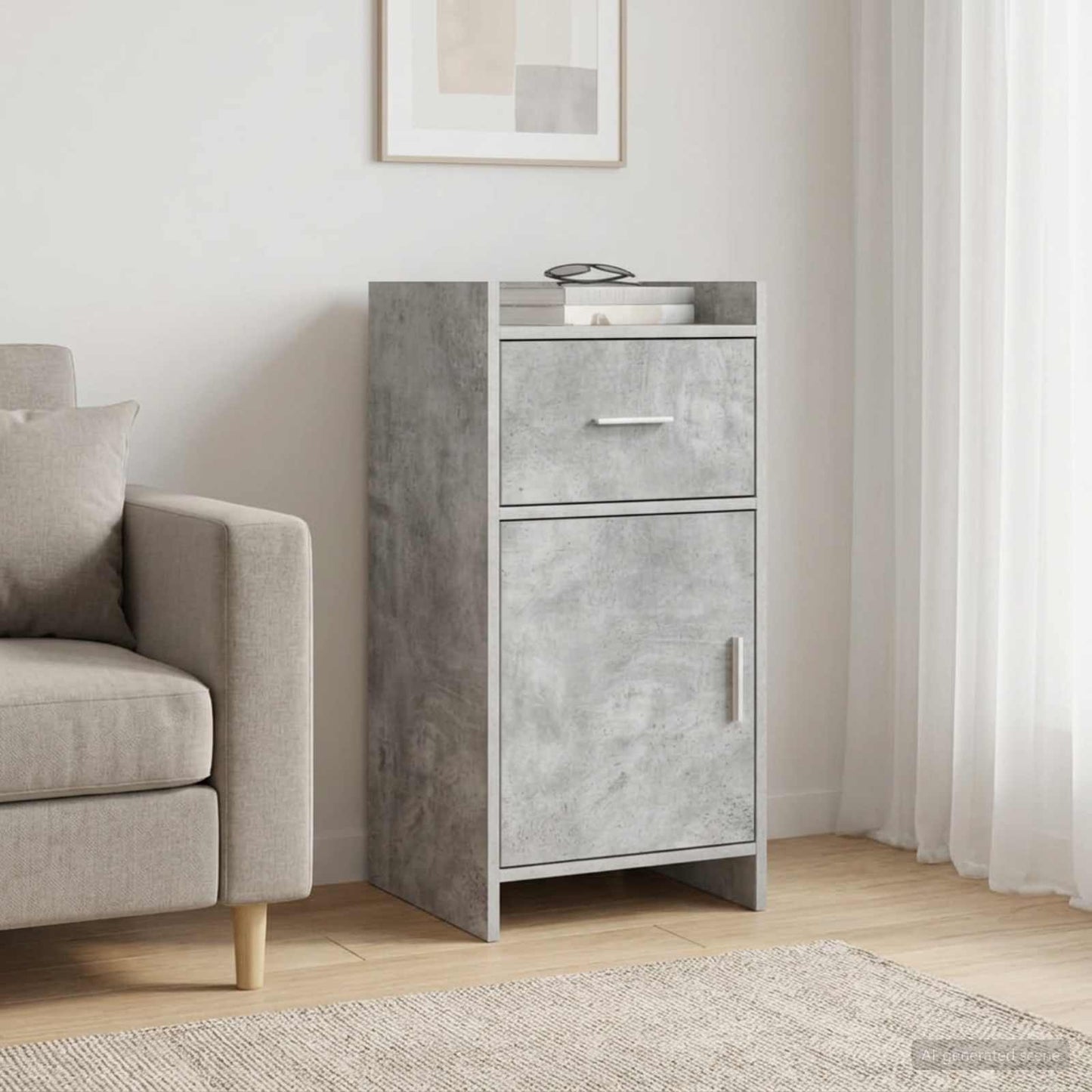 Sideboard Concrete Grey 40 x 36 x 80 cm Engineered Wood