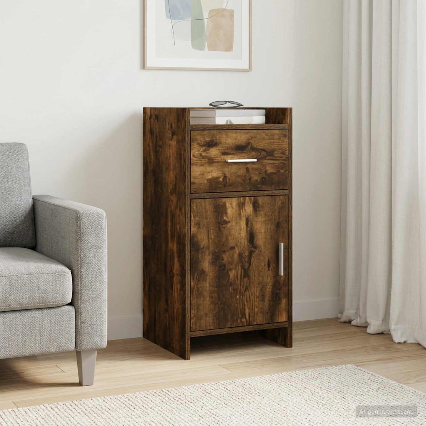 Sideboard Smoked Oak 40 x 36 x 80 cm Engineered Wood